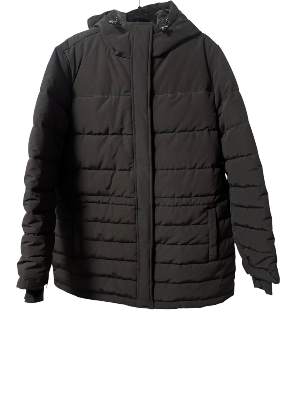 Joe Fresh Women’s Black Hooded Puffer Mid Length Heavy Winter Parka Jacket XL